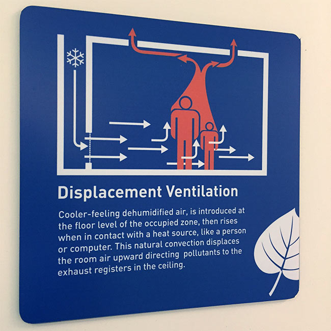 Displacement Ventilation Signage - Bresnahan School Newburyport High Performance School